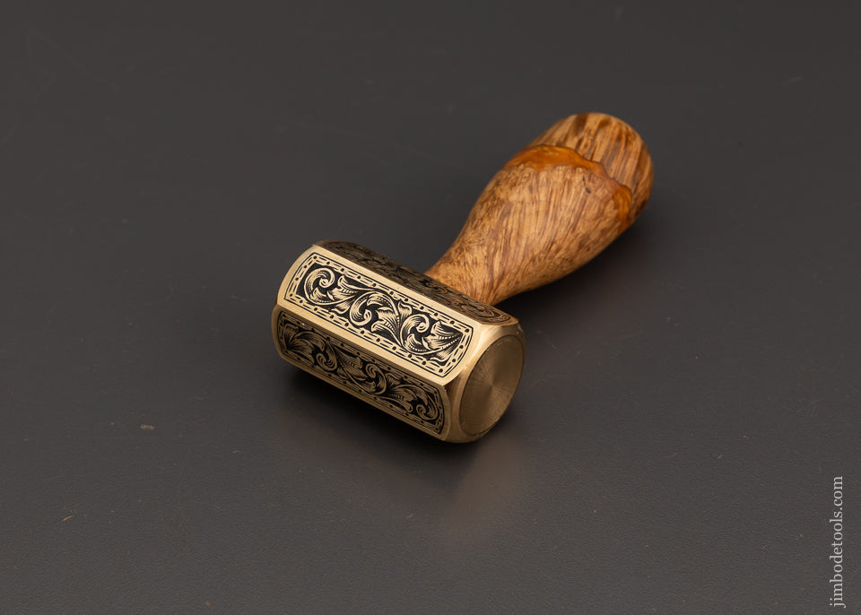 Drop Dead Stunning Engraved Brass Carver’s Mallet 1 Pound by MIKHAIL DAVYDOV - 102130