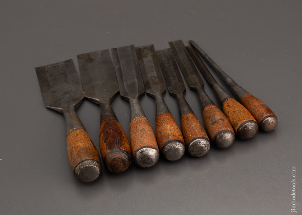 Graduated Set of 8 G. E. WOOD Everlasting Chisels - 102301