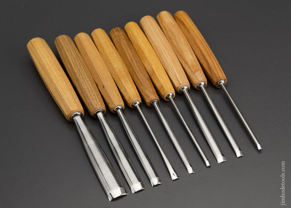 Set of 9 PFEIL SWISS MADE Carving Tools Gouges - 104215 – Jim Bode Tools