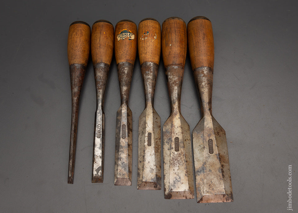 STANLEY SWEETHEART Set of 6 EVERLASTING Chisels Set #120 - 102736
