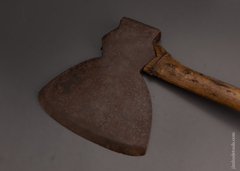 Pre-Civil War COLLINS HARTFORD Single Bevel Offset Broad Axe - 103114