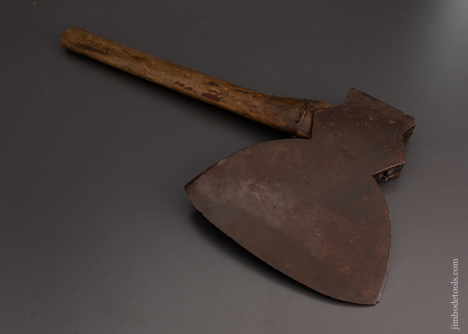 Pre-Civil War COLLINS HARTFORD Single Bevel Offset Broad Axe - 103114