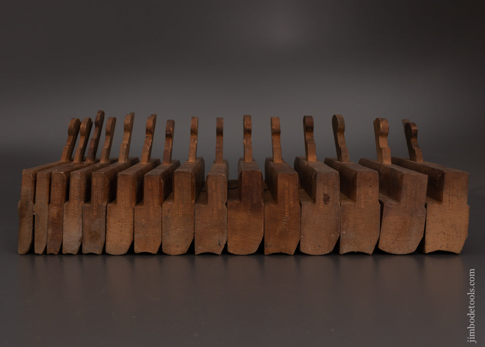 Fine Set of Hollow & Round Planes by J.W. HARRON BLEEKER STREET, NY 15 Planes - 103131