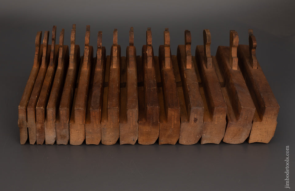 Fine Set of Hollow & Round Planes by J.W. HARRON BLEEKER STREET, NY 15 Planes - 103131