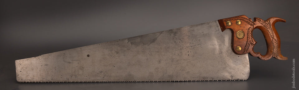 Excellent DISSTON No. 12 London Spring 28 Inch Rip Hand Saw - 103136