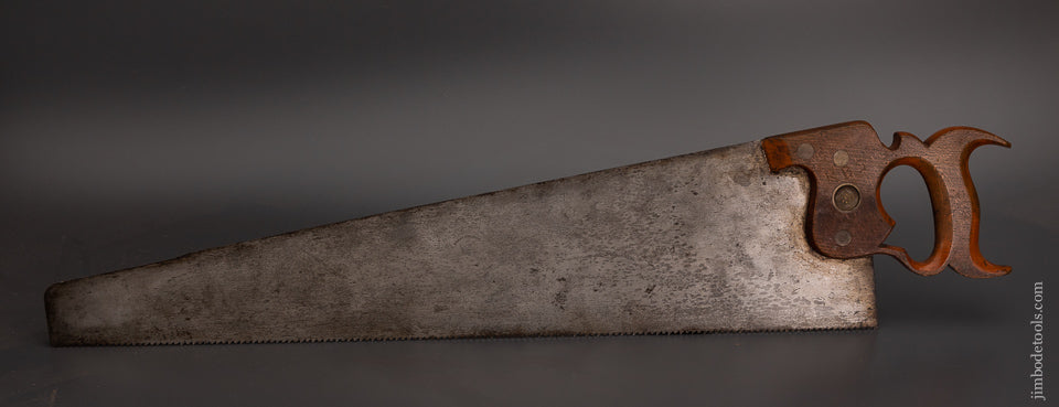 Early & Extra Fine HENRY DISSTON (Pre-Son) No. 7 Hand Saw 28 Inch Rip - 103224
