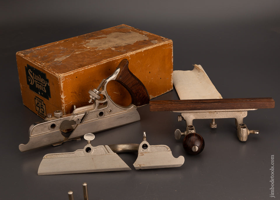100% Complete STANLEY No. 45 Combination Plow Plane in Box SWEETHEART - 103540