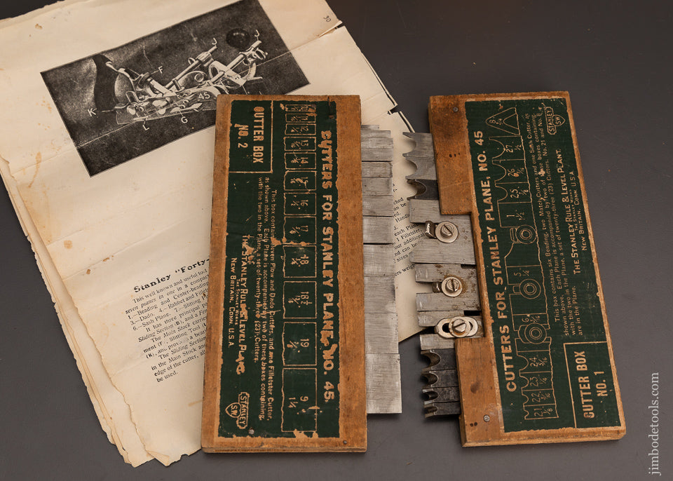 100% Complete STANLEY No. 45 Combination Plow Plane in Box SWEETHEART - 103540