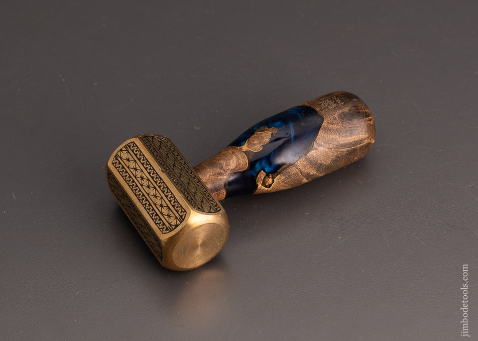 Drop Dead Stunning Engraved Brass Carver’s Mallet 1 Pound by MIKHAIL DAVYDOV