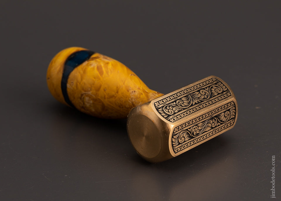 Drop Dead Stunning Engraved Brass Carver’s Mallet 1 Pound by MIKHAIL DAVYDOV - 103741