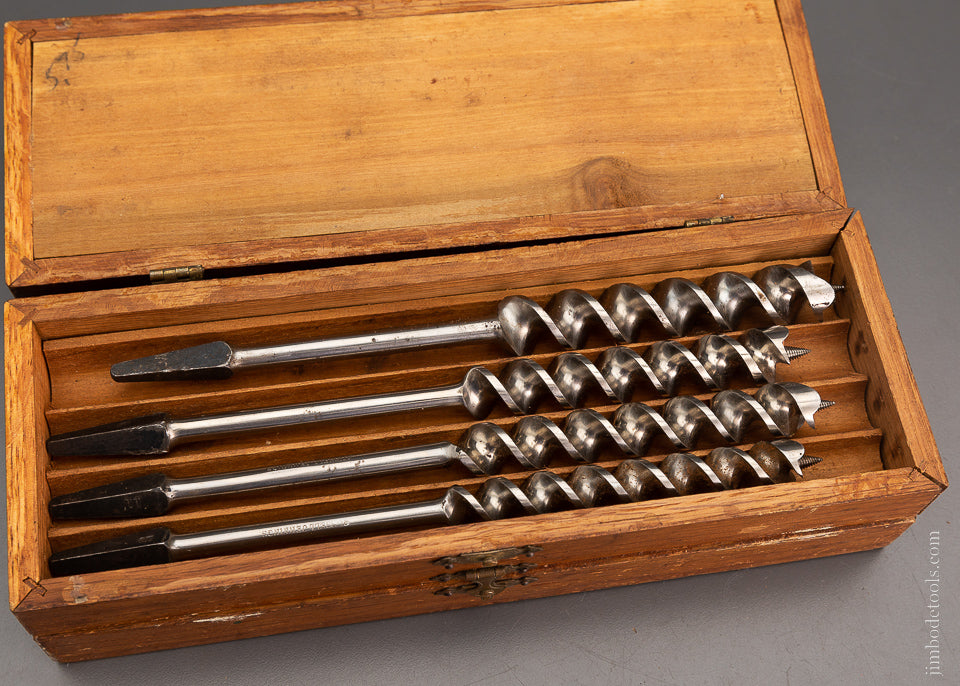 Complete Set of 14 RUSSELL JENNINGS Auger Bits in Original Three Tiered Box - 104195