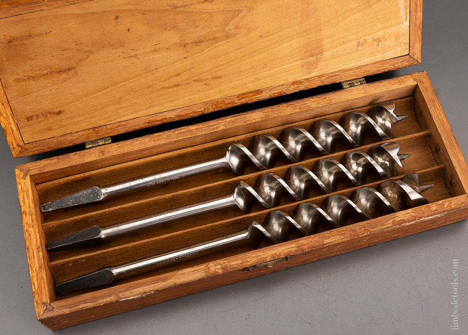 Complete Set of 14 RUSSELL JENNINGS Auger Bits in Original Three Tiered Box - 104195