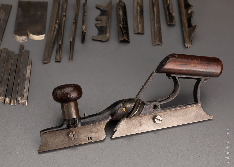 Amazing Comprehensive FALES PATENT Plow Plane Aug. 31, 1886 52 Piece Set - 104210