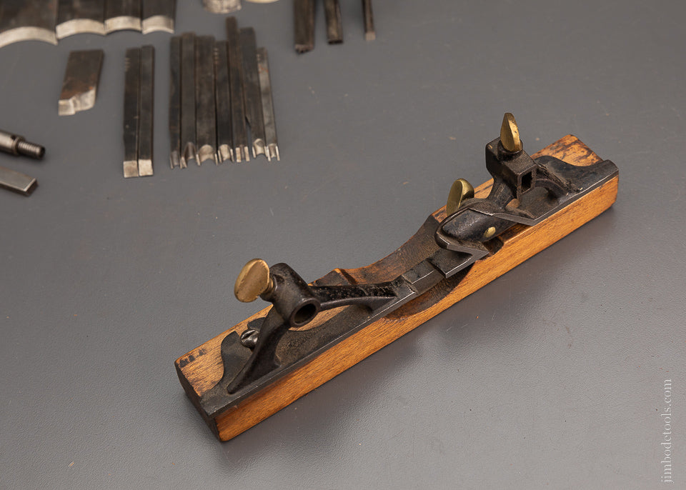 Amazing Comprehensive FALES PATENT Plow Plane Aug. 31, 1886 52 Piece Set - 104210