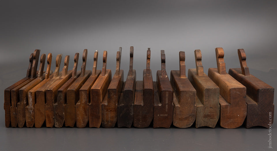 Complete Working Set of 18 Hollows & Rounds Molding Planes 4-20 EVENS - 104404