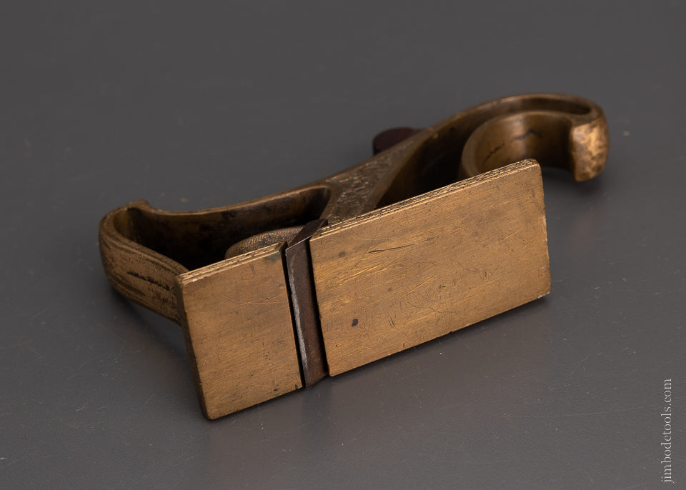 Spectacular Lavishly Engraved Bronze Rabbet Plane - 104414