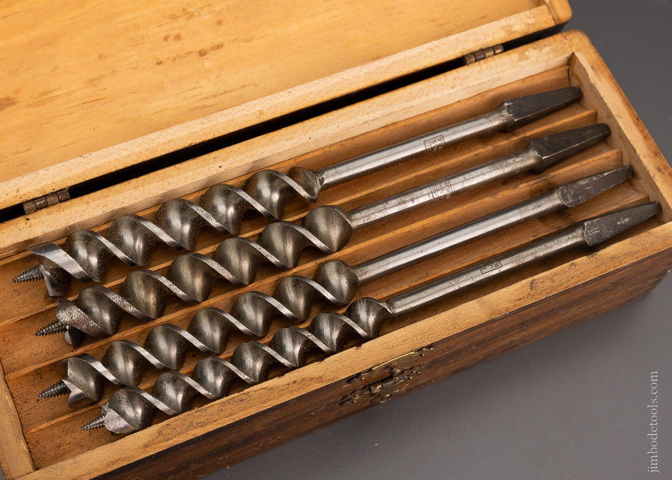 Extra Fine Complete Set of 13 RUSSELL JENNINGS Auger Bits in Original Three Tiered Box - 104415