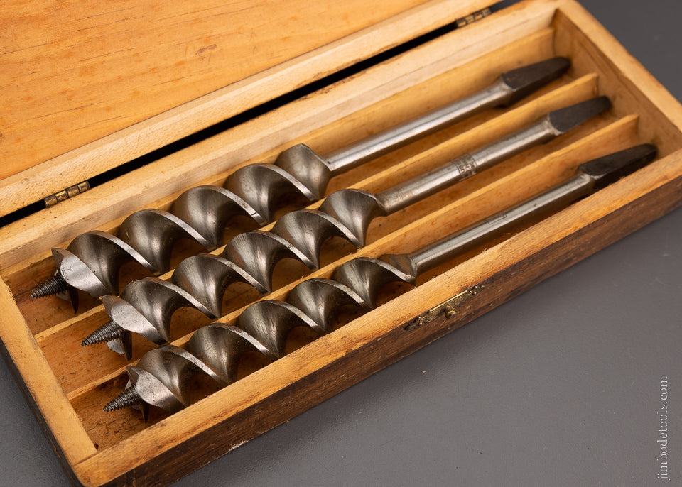 Extra Fine Complete Set of 13 RUSSELL JENNINGS Auger Bits in Original Three Tiered Box - 104415