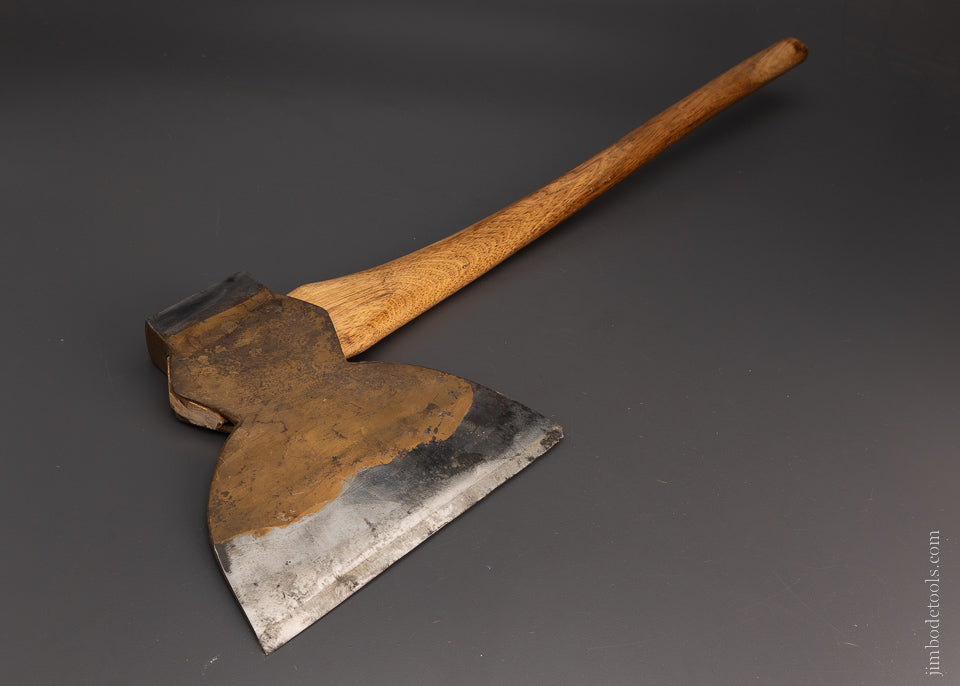 Near New Old Stock WM. BEATTY & SONS Offset Broad Axe in Original GOLD Paint - 104898