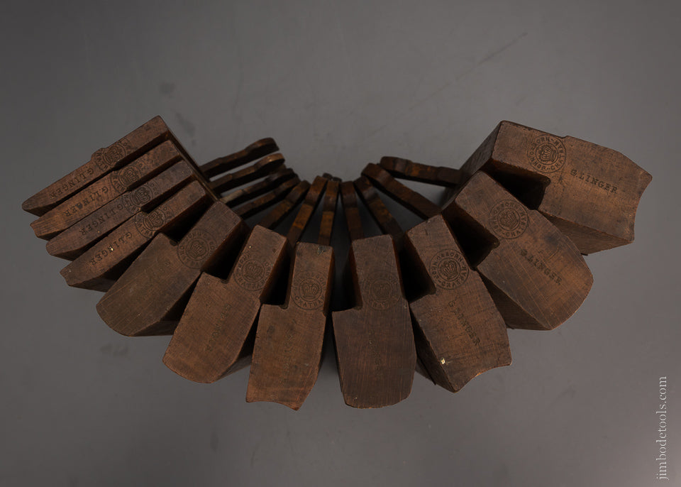 Matched Set of 11 Hollow & Round Moulding Planes by OSBORN Crisp and Fine - 105014