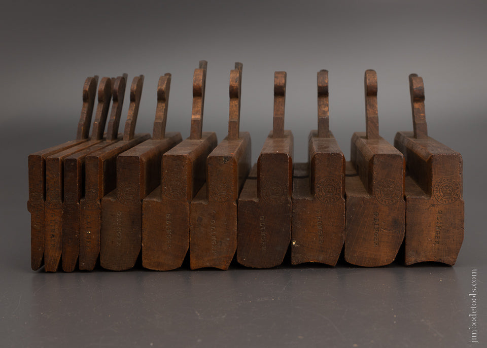 Matched Set of 11 Hollow & Round Moulding Planes by OSBORN Crisp and Fine - 105014