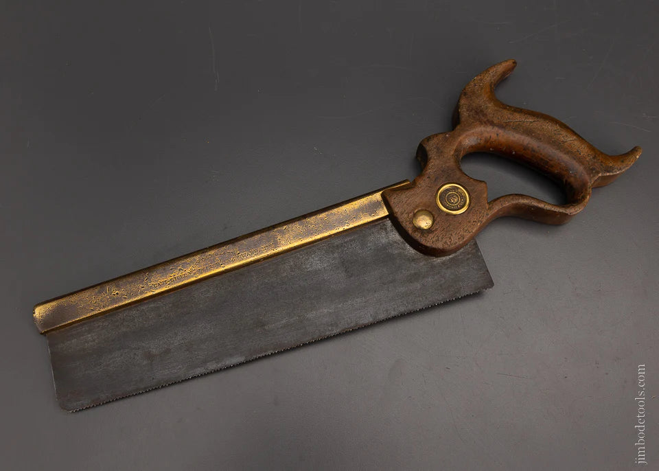 Early DISSTON Brass Back Carcass Saw - 105798
