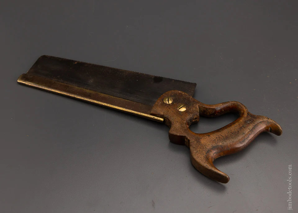 Early DISSTON Brass Back Carcass Saw - 105798