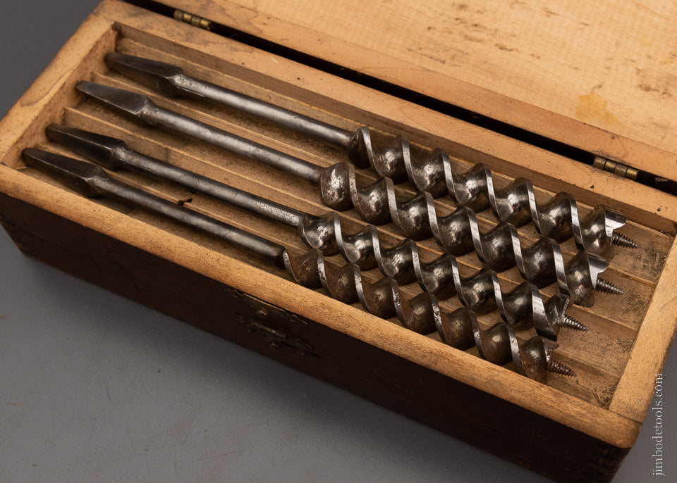 Complete Set of 13 RUSSELL JENNINGS Auger Bits in Original Three Tiered Box - 105910