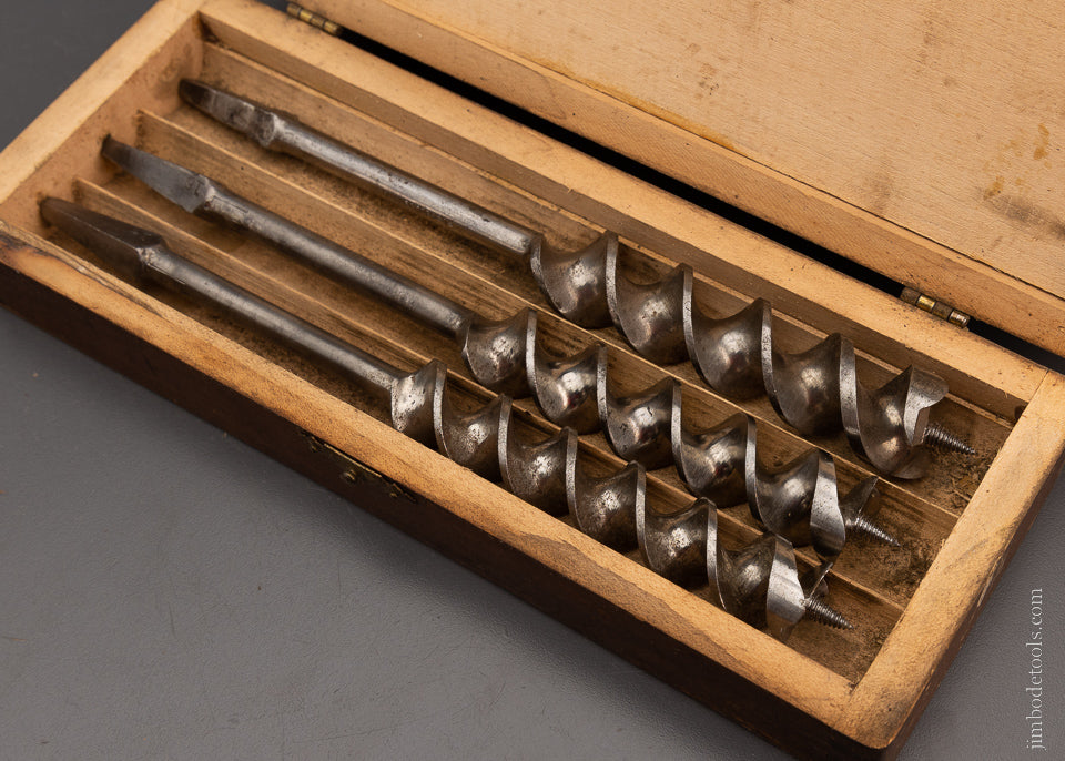 Complete Set of 13 RUSSELL JENNINGS Auger Bits in Original Three Tiered Box - 105910