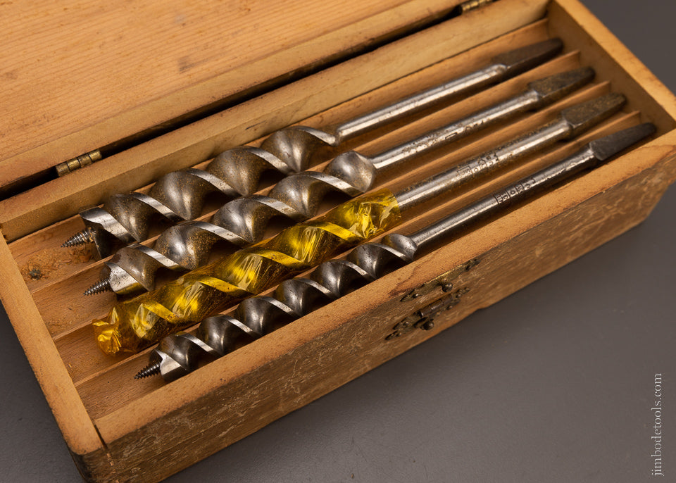 Complete Set of 13 RUSSELL JENNINGS Auger Bits in its Original 3 Tiered Box - 105959