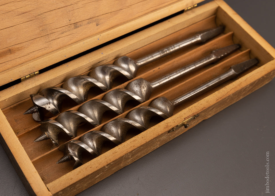 Complete Set of 13 RUSSELL JENNINGS Auger Bits in its Original 3 Tiered Box - 105959