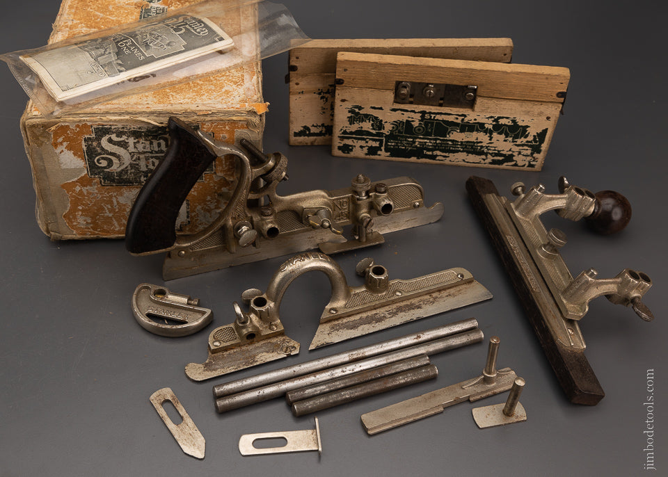 Fine & 100% Complete SWEETHEART STANLEY No. 45 Combination Plow Plane in Box Ca. 1920’s - 104536 106373