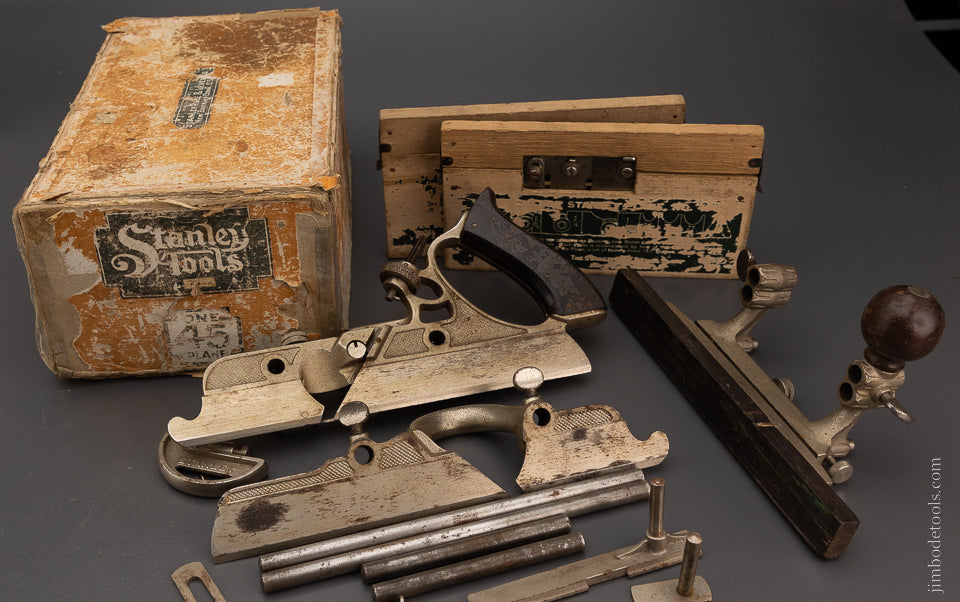 Fine & 100% Complete SWEETHEART STANLEY No. 45 Combination Plow Plane in Box Ca. 1920’s - 104536 106373