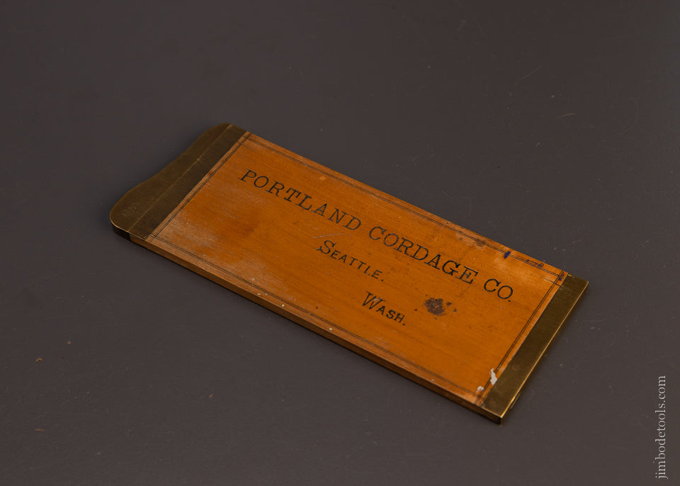 Massive Advertising Boxwood Rope Caliper Rule by KERBY & BRO. - 106444