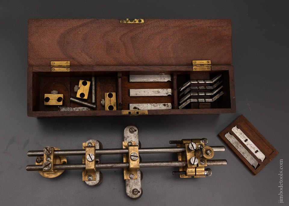 Amazing Precision Brass Plow Plane with 14 Cutters - 106498