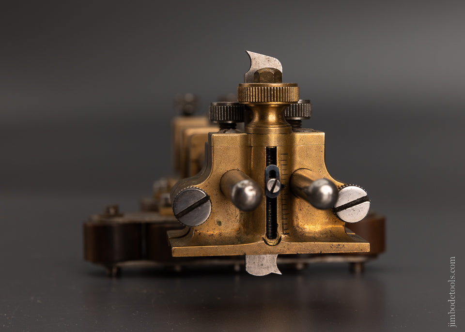 Amazing Precision Brass Plow Plane with 14 Cutters - 106498