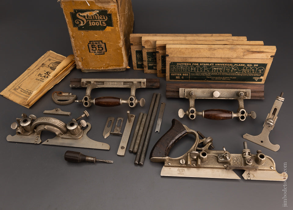 STANLEY No. 55 Combination Plane 100% COMPLETE in Original Box SWEETHEART Skate - 106640