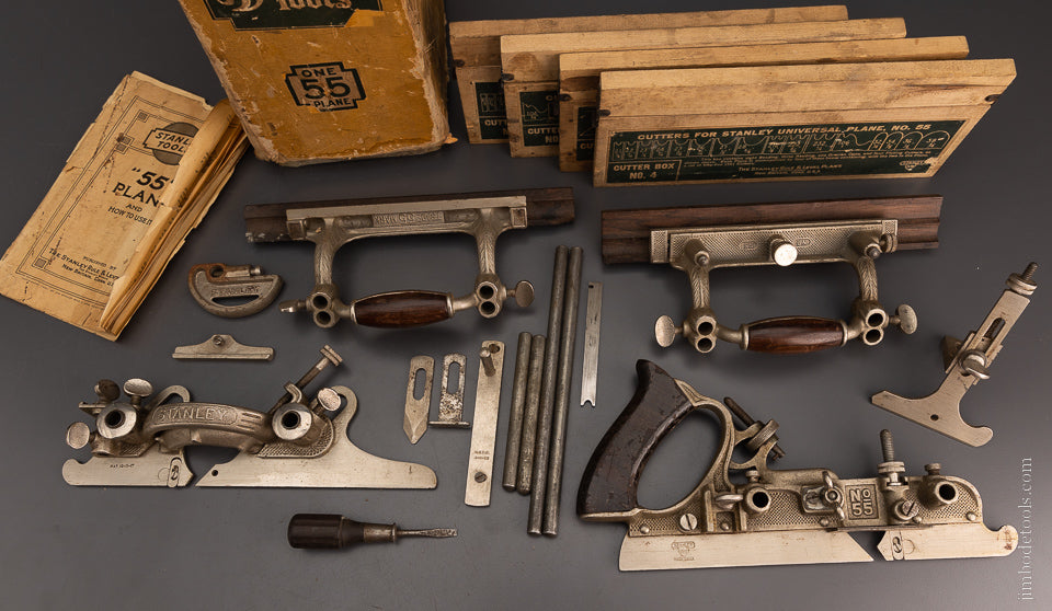 STANLEY No. 55 Combination Plane 100% COMPLETE in Original Box SWEETHEART Skate - 106640