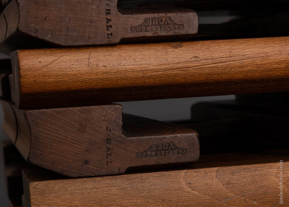 Crisp Set of 18 Odd-Numbered Hollow & Round Moulding Planes by VARVILL YORK 1-17 - 106666
