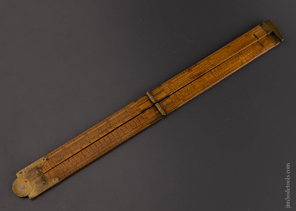 Rare Dated 4 Fold Iron Monger’s Boxwood Rule - 106698