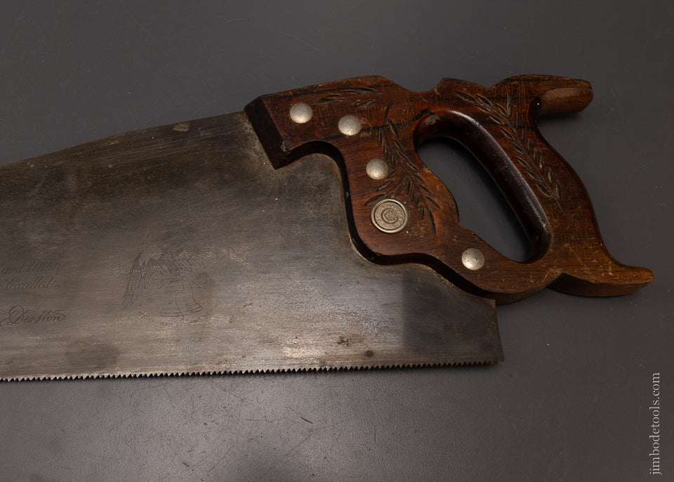 Beautiful DISSTON No. 115 Rosewood Handle VICTORY Hand Saw - 106742