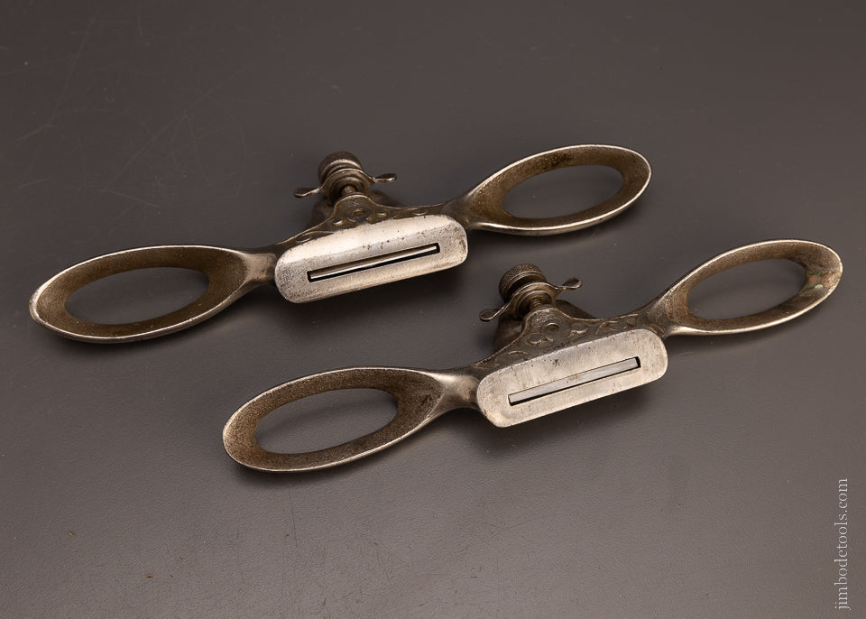 Pair of PRESTON PATENT No. 1391 Round & Flat Bottom Spoke Shaves - 106931