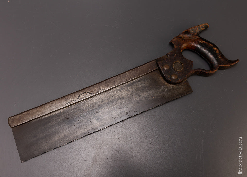 Rare DISSTON No. 4 Carcass Saw with REGAN’S PATENT HANDLE - 107032