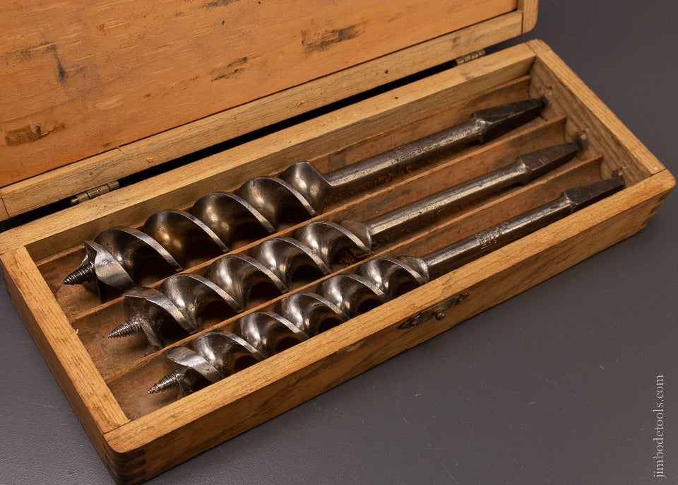 Fine Set of 13 RUSSELL JENNINGS Auger Bits in its Original 3 Tiered Box - 107247