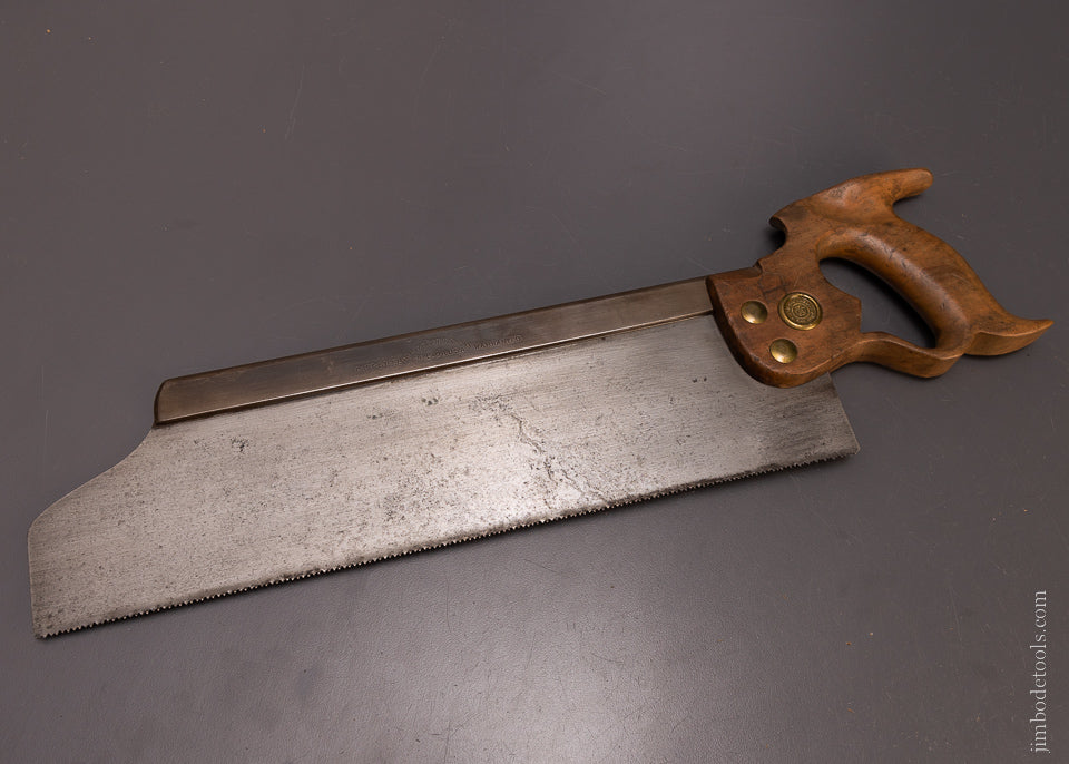 Rare DISSTON No. 9 REGAN’S PATENT Ergonomic Back Saw with Ogee Toe - 107338