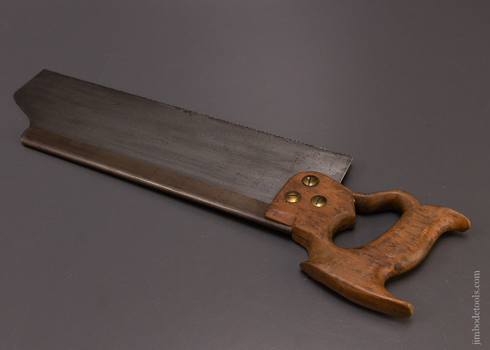 Rare DISSTON No. 9 REGAN’S PATENT Ergonomic Back Saw with Ogee Toe - 107338
