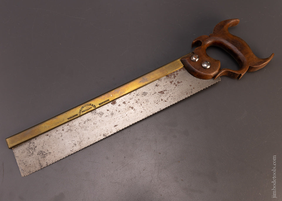 “R. & W.C. BIDDLE & CO PHILADA” Brass Back Dovetail Saw - 107354