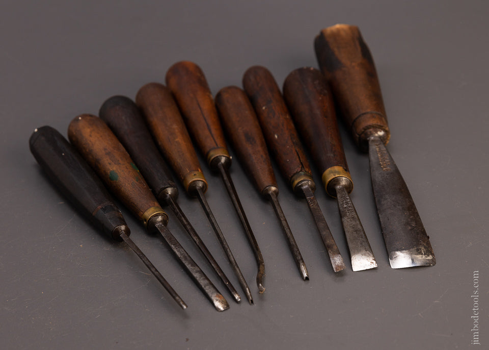 9 ADDIS Gouges Carving Chisels - 107417