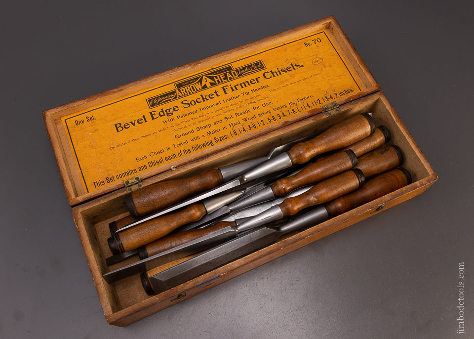 JENNINGS Set of 12 Socket Firmer Chisels in Original Box - 107437