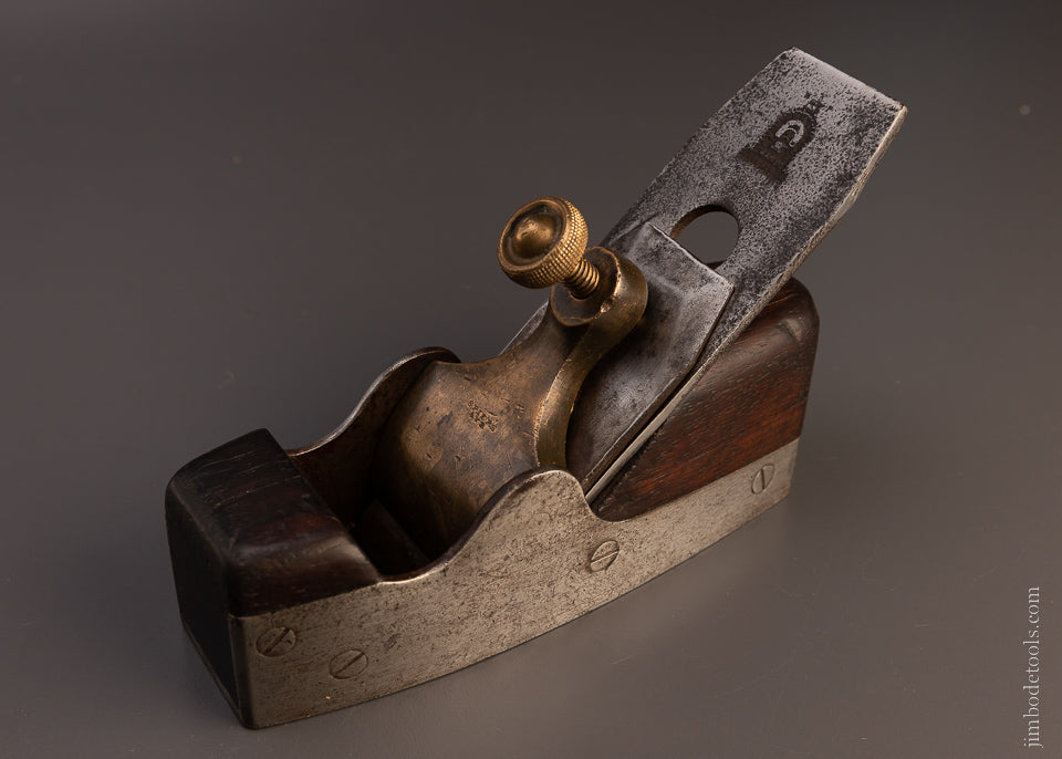 Early Screw Sided SPIERS Dovetailed Steel Rosewood Infill Smooth Plane - 107446